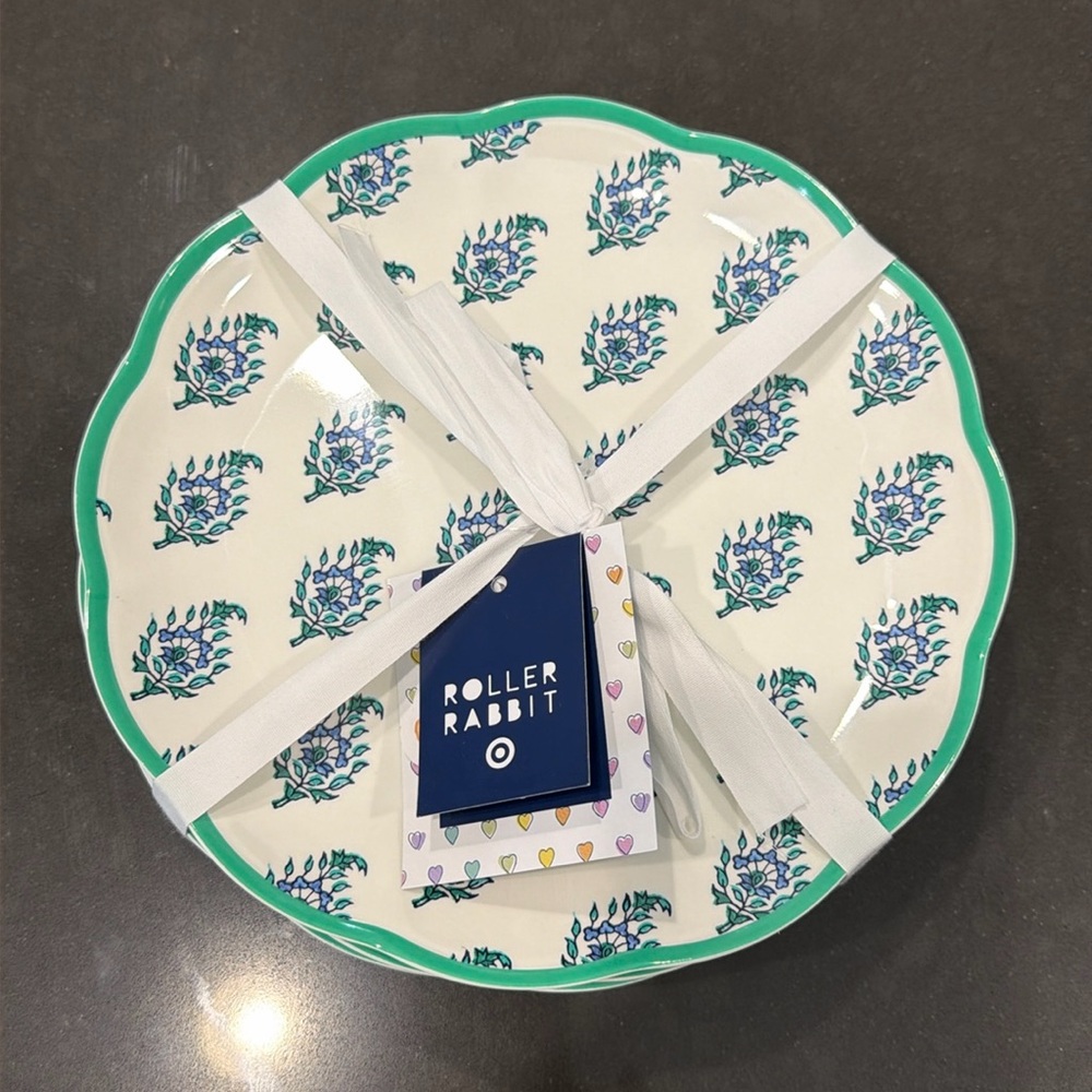 roller rabbit 9” melamine plates